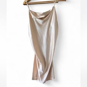 Victoria's Secret Silk Slip Dress/Lingerie  Champagne Size Medium NWT